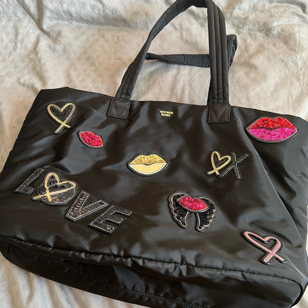 VICTORIA’S SECRET Large Sequin Canvas Bag